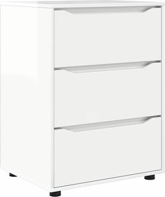 vidaXL Dulap de depozitare Alb lucios 60 x 48 x 81 cm Lemn compozit