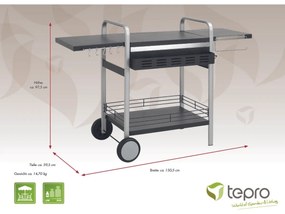 Tepro 3198 Masă universală pentru grătar, 151 x 60x 98 cm