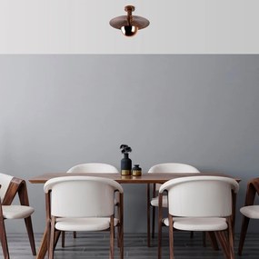 Lustră arămie cu abajur din metal ø 38 cm Kurt – Opviq lights