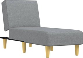 vidaXL Șezlong, gri deschis, material textil