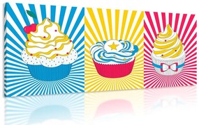 Tablou pop art cupcakes