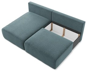 Colțar turcoaz extensibil/cu spațiu de depozitare (cu colț pe partea stângă) Kalena – Makamii