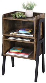 Masa Lampa Vintage Cu 1 Nisa, Maro Rustic, 42 Cm