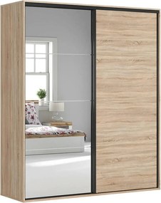 Dressing FLEX, stejar sonoma, PAL, cu 2 usi, 207x66x240 cm