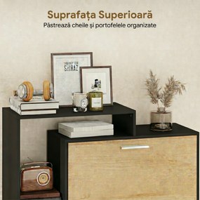 HOMCOM dulap slim pantofi, dulap economisire spațiu, pantofar slim, dulap rabatabil pantofi, pantofar economisire spațiu | Aosom Romania