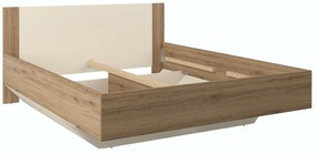 Pat matrimonial Verdeene 180 (stejar divoký + bej) (cu grătar) (cu sp. depozitare). 1091838