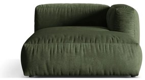 Modul pentru canapea modulară verde cu tapițerie din catifea (cu colț pe partea dreaptă) Martina – Micadoni
