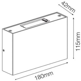 Aplică LED de exterior LED2 BLADE 2xLED/12W/230V IP54