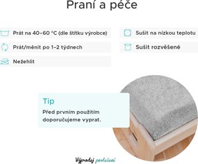 Cearsaf Frotir pentru patut cu elastic gri deschis 60x120 cm