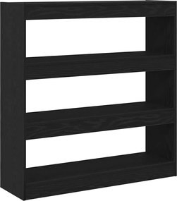 vidaXL Dulap pentru cărți Stejar Negru 100 x 30 x 103 cm Lemn compozit