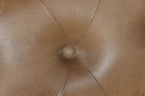 Canapea vintage 3 locuri din piele naturală, „Chesterfield"