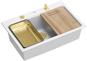 Chiuveta din granit MARC 110 WORKSTATION alb