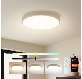 Brilagi - Lampă LED dimabilă POOL SMART, 48 W, 230 V, Ø 40 cm, Wi‑Fi Tuya, bej, cu telecomandă