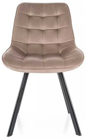 Scaun de bucătărie Albons Velvet, bej