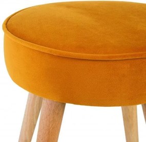 Taburet din Catifea Galben POPY - Catifea Galben Lungime(35 cm) x latime(35 cm) x Inaltime(43 cm)