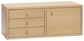 Dulap în culoare naturală cu aspect de lemn de stejar suspendat 50x20 cm Piccolo – Hübsch