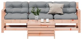vidaXL Set mobilier de grădină cu perne, 4 piese, lemn masiv douglas