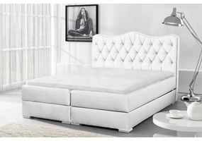 Pat matrimonial 200 cm Medieval (alb). Promo -17%. 1070312