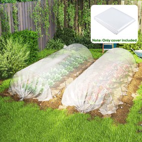 Outsunny Acoperiș pentru Seră 6x10m din PP Anti UV și Impermeabil Transparent | Aosom Romania