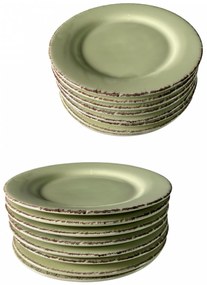Farfurie Desert Glaze Verde-Lemon 20cm (glazurat manual)