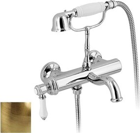 Baterie în culoarea bronzului pentru cadă cu montare pe perete (2 ieșiri) Vienna – Sapho