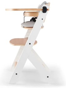 Scaun de luat masa pentru copii ENOCK cu perne gri/alb KINDERKRAFT