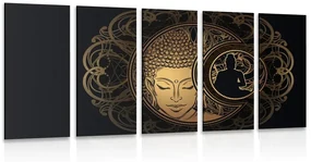 Tablou 5-piese putere armonioasă a lui Buddha
