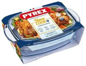 Tavă de copt din sticlă Pyrex cu capac, 6,7 l