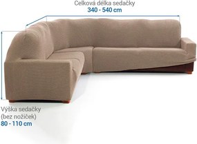 Nueva Textura Huse care se întind foarte bine NIAGARA alunei colţar (l. 340 - 540 cm)