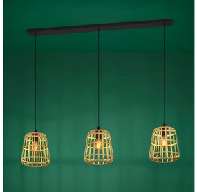 Lustră pe cablu Eglo 390153 MONTEZUELO 3xE27/40W/230V maro
