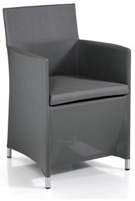 Scaun de grădină gri din metal Bali - Tomasucci