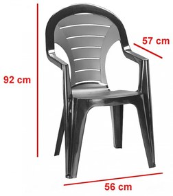Set mobilier de grădină Bonaire 4+1, culoare grafit