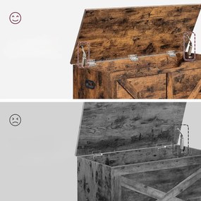 Cutie de depozitare cu capac TAYLOR 100x40 cm, maro rustic