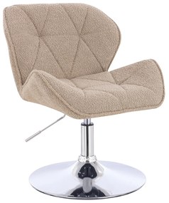 HR111N Scaun Latte Boucle cu Bază Cromata