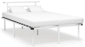 vidaXL Cadru de pat, alb, 120 x 200 cm, metal