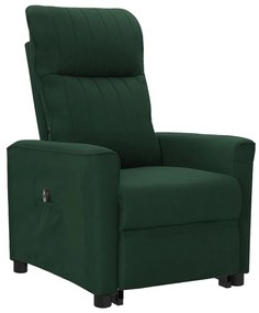 3098177 vidaXL Fotoliu cu ridicare, verde închis, material textil