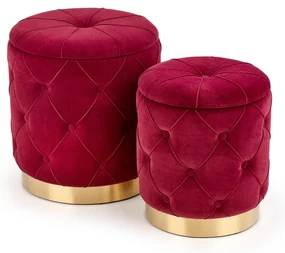 Set 2 buc. taburete Phillis (bordo). Promo -7%. 1008088