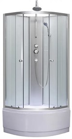 Cabină de duș Karolino 90 cu cadă adâncă albă