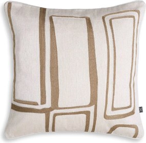 Perna decorativa design LUX Ribeira 50x50cm, bej/ alb