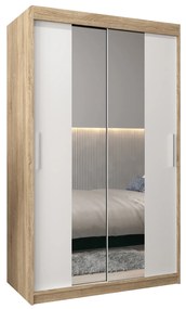 Dulap de haine 120 cm Toki 1 (stejar sonoma + alb mat). 1064898