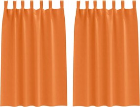 vidaXL Perdele Opaque cu Inel 2 pcs Portocalie Aprinsă 175 x 140 cm
