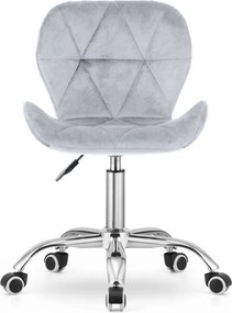 OFERTA Scaun de birou gri deschis AVOLA VELVET calitate II