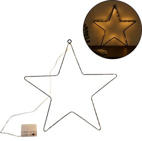Stea de Craciun LED STARQUE 40 cm, neagra