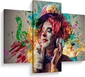 Tablou - Artista cu căști (90x60 cm)