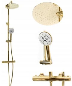Baterie pentru dus Vincent gold reglabila - H 123,5 cm