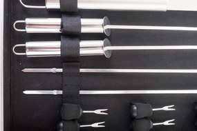 Set de unelte pentru grătar G21, 17 buc, carcasă aluminiu