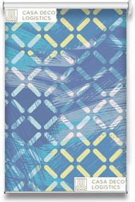 Roletă textilă Urban 4013 cu model abstract albastru