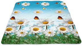 Pilota de Vara Flower Field, Microfibra Matlasata, 200x220 cm, 150g/mp