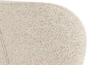 MAZZONI EXPORT ALTEA Crem (țesătură Monza 90) / picioare negre – SCAUN MODERN TAPIȚAT CU BOUCLÉ PENTRU LIVING, SUFRAGERIE ȘI BUCĂTĂRIE