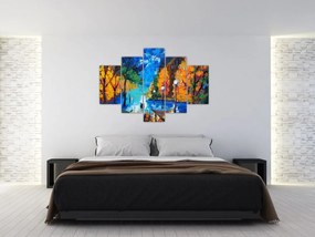 Tablou - Îndrăgostiții, Pointilism (150x105 cm)